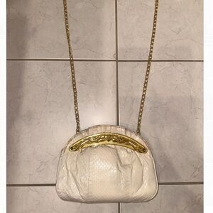 Cream and Gold Vintage Purse